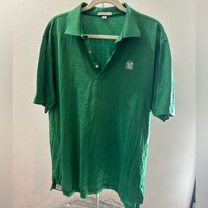 Peter Millar Summer Comfort Polo Shirt Mens Large Short Sleeve Green Logo Club *